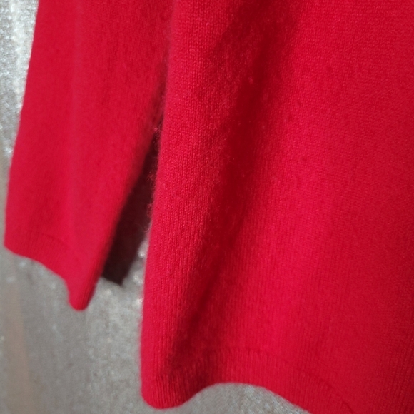 Lands' End EUC MP 100% cashmere Red sweater - Picture 5 of 8